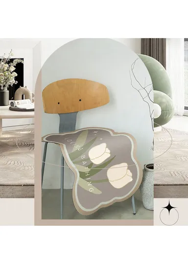 50x80cm Bathroom Mat Water Absorbants Absorbant Not Slip Floor Floor - Style C