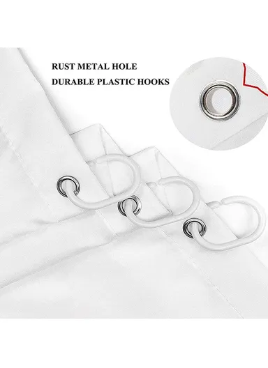 Minimalist Hanging Leaves Botanical Shower Curtain For a Stylish Bathroom (L200 x W180)cm - Style C