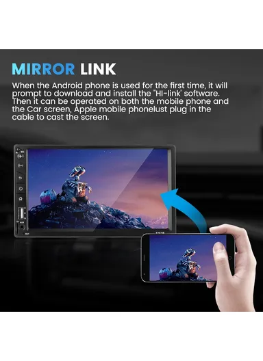 7-inch MP5 Carplayer Auto Car Center Console Video Recorder With 12 Light Camera 7701B-3 (L17.8 x W10 x D6.5)cm 