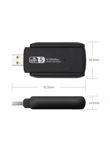1200Mbps 2.4G 5G Wireless USB WiFi Adapter Dual Band WiFi Dongle Wireless Adapter Lan USB Ethernet WiFi Network Card Adapter
