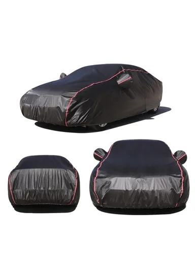 Outdoor Protection Full Car Covers UV Snow Cover Sunshade Waterproof Dustproof Case For SUV (L510 x W200 x H175)cm - Black / L