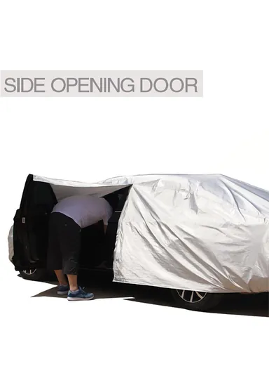 Outdoor Protection Full Car Covers UV Snow Cover Sunshade Waterproof Dustproof Case For SUV (L510 x W200 x H175)cm - Black / L