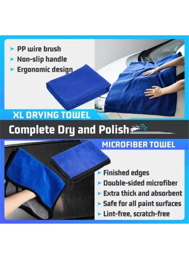 32Pcs / Set Car Cleaning Kit Car Interior Washing Tool Set Drill Brush Attachment Gifts For Cleaning Wheels, Interior, Exterior