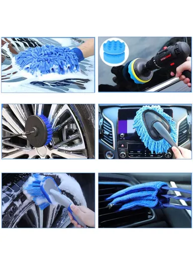 22Pcs/Set Car Cleaning Tools Kit Auto Detailing Brush Set For Cleaning Wheels, Dashboard, Interior, Exterior