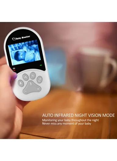 1200mAh 2.4-inch Screen Wireless Baby Monitor Night Vision Video Baby Camera 2-Way Audio Monitoring Device With Temperature Display 660 - EU Plug