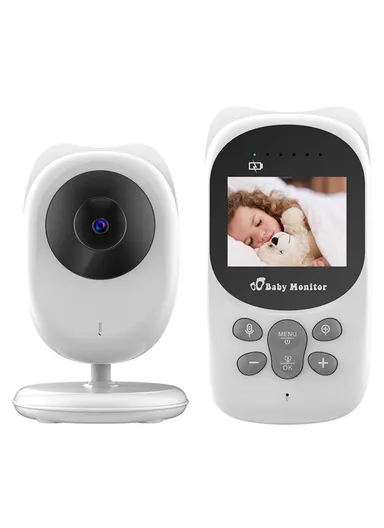2.4" Temperature Monitoring Lullabies Night Vision Long Range LCD Baby Monitor Wireless Camera 990 - EU Plug