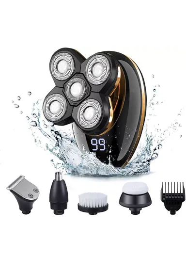 5W 5 in 1 Rechargeable Electric Cordless Razors Shaving Grooming Kit For Nose &amp; Hair With LED Display V-316 (L10.8 x W6 x H6)cm