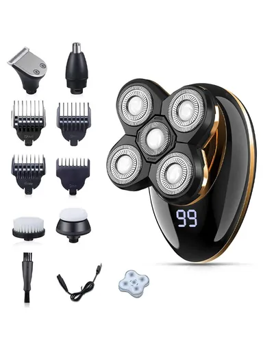 5W 5 in 1 Rechargeable Electric Cordless Razors Shaving Grooming Kit For Nose &amp; Hair With LED Display V-316 (L10.8 x W6 x H6)cm