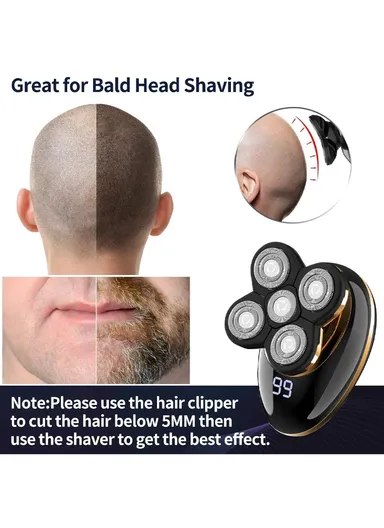 5W 5 in 1 Rechargeable Electric Cordless Razors Shaving Grooming Kit For Nose &amp; Hair With LED Display V-316 (L10.8 x W6 x H6)cm