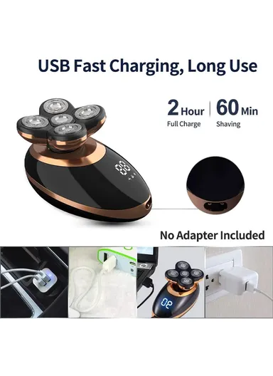 5W 5 in 1 Rechargeable Electric Cordless Razors Shaving Grooming Kit For Nose &amp; Hair With LED Display V-316 (L10.8 x W6 x H6)cm