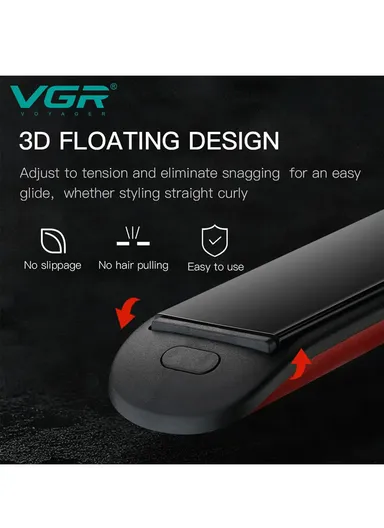 43-47W 230°C Digital LED Display Professional Adjustable Temperature Hair Straightener V-566R