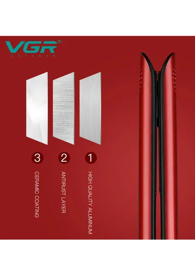 43-47W 230°C Digital LED Display Professional Adjustable Temperature Hair Straightener V-566R