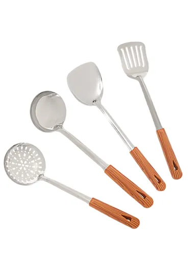 5 PCS Stainless Steel Kitchen Tool Set With Stand LE-16 (D14 x H41)cm