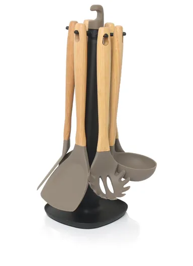 6 PCS Plastic Kitchen Tool Set With Stand LE-17 