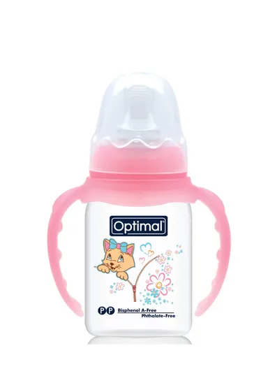 Optimal Neck Feeding Bottle With Handle 180ml