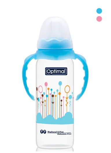 Narrow Neck Feeding Bottle With Handle 240 ML