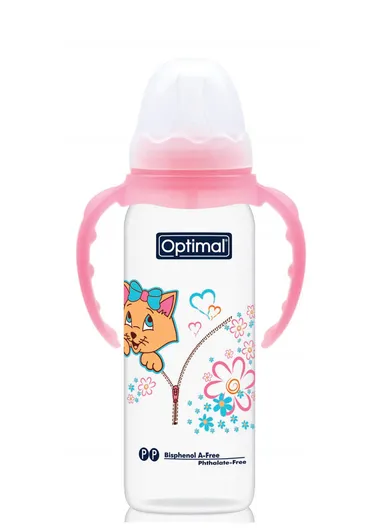 Narrow Neck Feeding Bottle With Handle 240 ML