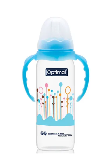 Narrow Neck Feeding Bottle With Handle 240 ML