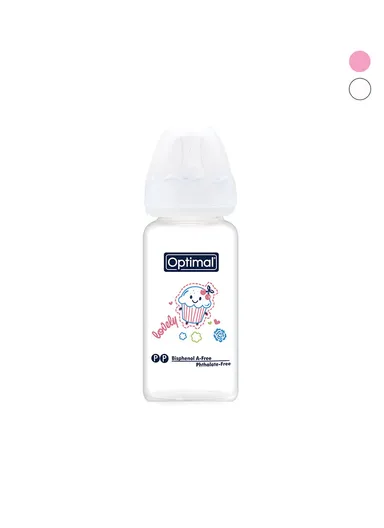 Optimal Bottle Slim Waist Glass Round Nipple 160ml