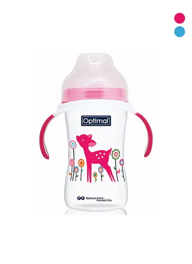 +6Months Extra Wide Neck Feeding Bottle With Handle 240ml