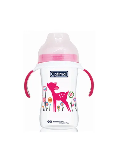 +6Months Extra Wide Neck Feeding Bottle With Handle 240ml