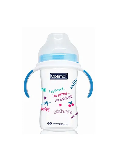 +6Months Extra Wide Neck Feeding Bottle With Handle 240ml