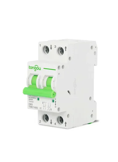 25A 2P DC Circuit Breaker For Solar Energy Easy to Install TOMC7-63DC/2/C25