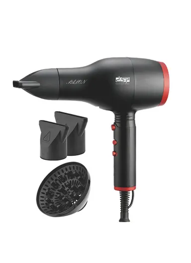 1400W Hair Dryer with Adjustable Speeds &amp; Temperatures, 16800-18000 High-Speed Hair Dryer 37002 - Black